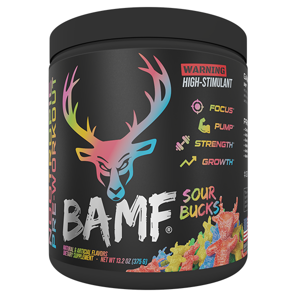 Bucked Up Pre Workout Sour Gummy BAMF High Stimulant Nootropic Pre-Workout - Bucked Up